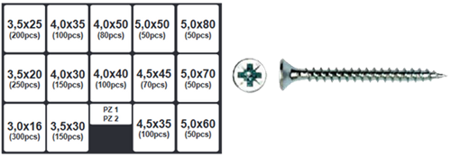 Afbeelding laden in galerijviewer, Pgb-europe pgb-fasteners | assortimentsdoos met schroeven 1700 dlg pwvtv - ass014001170002
