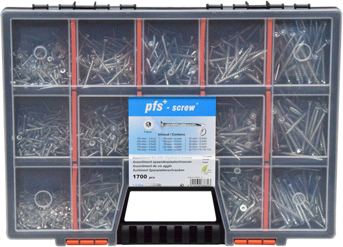 Afbeelding laden in galerijviewer, Pgb-europe pgb-fasteners | assortimentsdoos met schroeven 1700 dlg pwvtv - ass014001170002