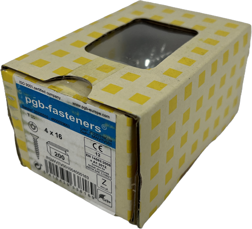Afbeelding laden in galerijviewer, Pgb-europe pgb-fasteners universele spaanplaatschroef vk-t voldraad verzonken kop ø4,0x16 zn tx20 | 200 st | pgwvtv001004000163