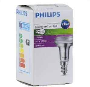 Afbeelding laden in galerijviewer, Philips corepro r50 4,3w-60w 827 e14 dimbaar - led3303