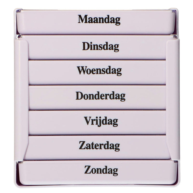 Afbeelding laden in galerijviewer, Jvdl pillendoos week 4 vakken per dag wit