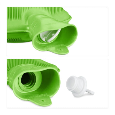 Afbeelding laden in galerijviewer, Relaxdays warmwater kruik groen 2 l | 6 stuks