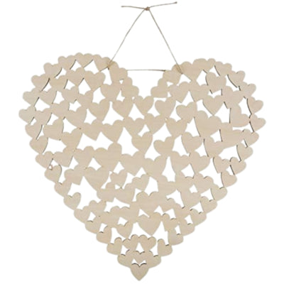 Afbeelding laden in galerijviewer, Gastenboek hart 47 cm | 24 stuks