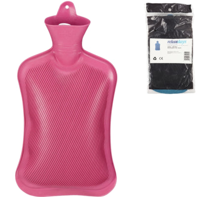 Afbeelding laden in galerijviewer, Relaxdays warmwater kruik roze 2 l | 6 stuks