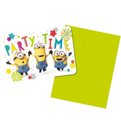 Afbeelding laden in galerijviewer, Amscan despicable me minions uitnodigingskaarten en enveloppen 8 stuks | 36 stuks