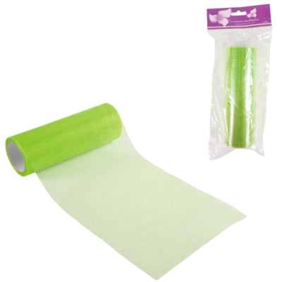 Afbeelding laden in galerijviewer, Organza op rol groen 15 cm x 10 m | 24 stuks