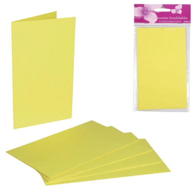 Afbeelding laden in galerijviewer, Kaarten blanco geel 17 cm 5 stuks | 24 stuks