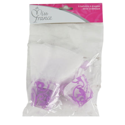 Afbeelding laden in galerijviewer, Miss france geschenkverpakking paars 5 cm set van 6 | 24 stuks