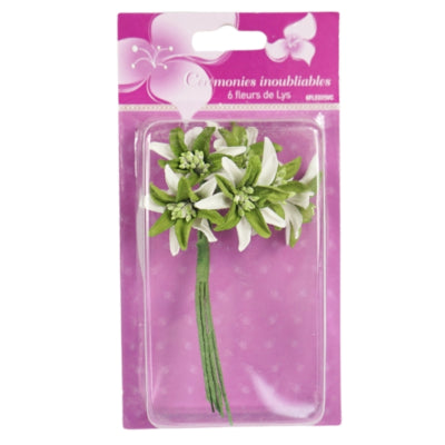 Afbeelding laden in galerijviewer, Decoratiebloem groen 13 cm set van 6 | 24 stuks