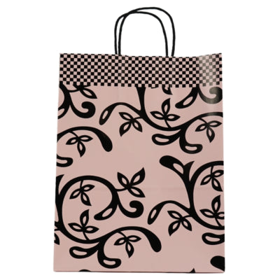 Afbeelding laden in galerijviewer, Papieren tas roze en zwart 31 cm set van 250