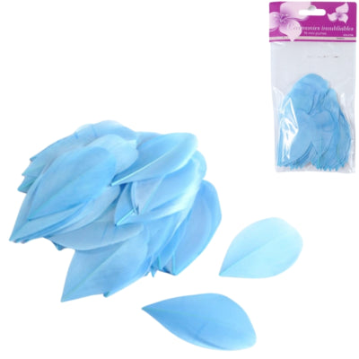 Afbeelding laden in galerijviewer, Decoratie veren blauw 6 cm 96 stuks | 48 stuks