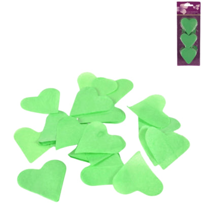 Afbeelding laden in galerijviewer, Confetti hart groen 100 g | 24 stuks