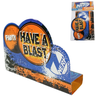 Afbeelding laden in galerijviewer, Amscan nerf uitnodigingskaarten en enveloppen 12 x 16 cm 8 stuks | 36 stuks