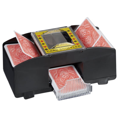 Afbeelding laden in galerijviewer, Relaxdays kaartenschudmachine op batterij zwart 2 decks | 6 stuks