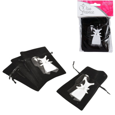 Afbeelding laden in galerijviewer, Fluwelen zakjes bruiloft 10 cm 4 stuks | 24 stuks