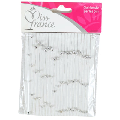 Afbeelding laden in galerijviewer, Miss france parelslinger zilverkleurig 5 meter | 48 stuks