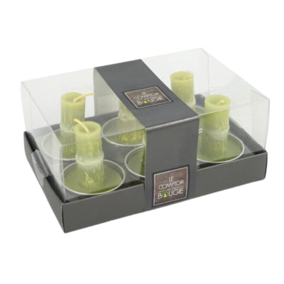Afbeelding laden in galerijviewer, Theelichten bamboe groen 5 cm 6 stuks | 24 stuks