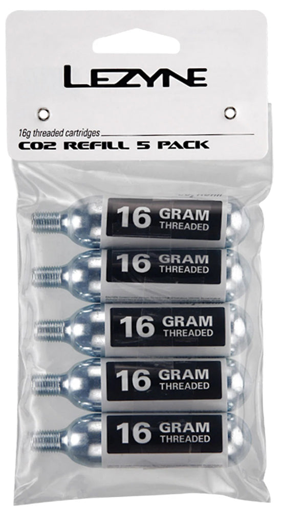 Afbeelding laden in galerijviewer, Lezyne co2 replacement cartridges 16g pack of 5