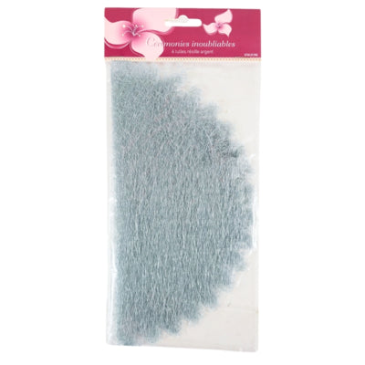 Afbeelding laden in galerijviewer, Geschenkverpakking tule grijs 24 cm 6 stuks | 24 stuks