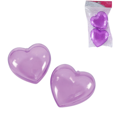 Afbeelding laden in galerijviewer, Hanger hart paars 10 cm 2 stuks | 24 stuks