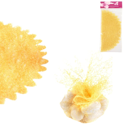 Afbeelding laden in galerijviewer, Geschenkverpakking tule geel 24 cm 6 stuks | 24 stuks