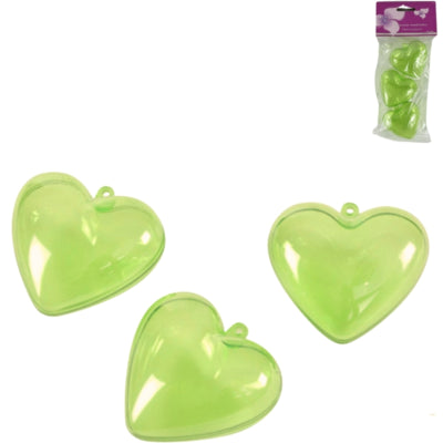 Afbeelding laden in galerijviewer, Hanger hart groen 6 cm set van 3 | 24 stuks