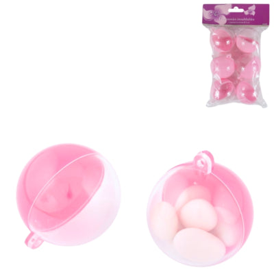 Afbeelding laden in galerijviewer, Hangerbal roze 5 cm set van 6 | 32 stuks