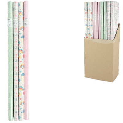 Afbeelding laden in galerijviewer, Cadeaupapier happy birthday 200 x 70 cm 4 assorti | 60 stuks