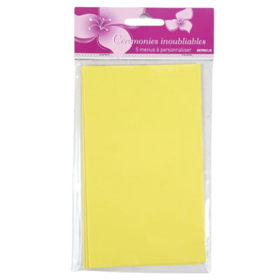 Afbeelding laden in galerijviewer, Kaarten blanco geel 17 cm 5 stuks | 24 stuks