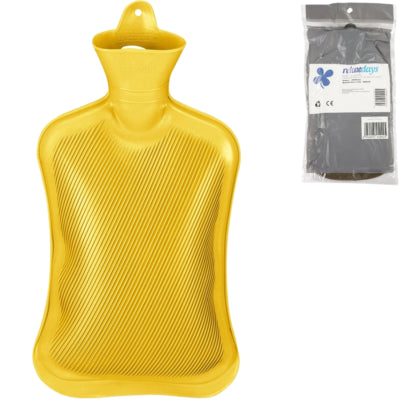 Afbeelding laden in galerijviewer, Relaxdays warmwater kruik geel 2 l | 6 stuks