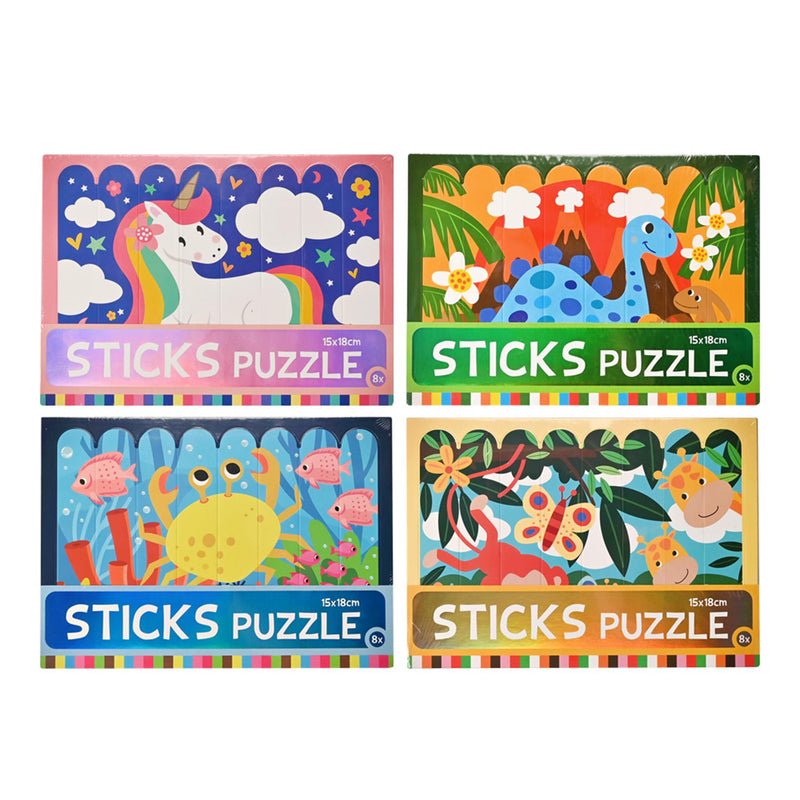 Afbeelding laden in galerijviewer, Sticks puzzle stroken puzzel 15x18cm