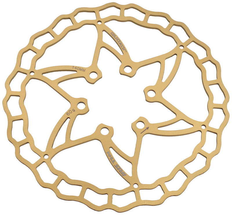 Afbeelding laden in galerijviewer, Quaxar iris ultra-lightweight titanium 6-hole brake disc