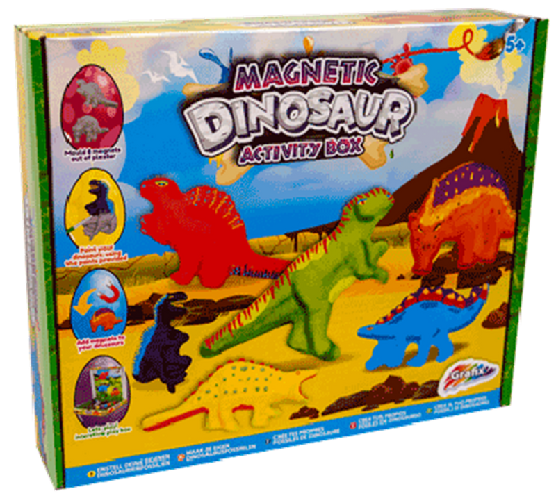 Afbeelding laden in galerijviewer, Grafix magnetische dino activity box 30x25cm 9-12 jaar