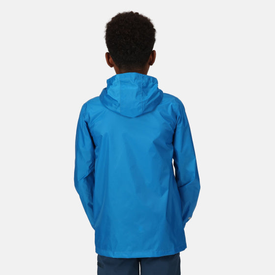 Afbeelding laden in galerijviewer, Regatta Pack It III regenjas jongens blauw maat 11-12 jaar