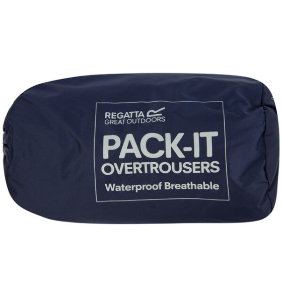 Afbeelding laden in galerijviewer, Regatta Pack It regenbroek heren donkerblauw maat XL