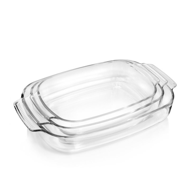 Afbeelding laden in galerijviewer, Sänger ovenschaalset glas rechthoekig 3-delig