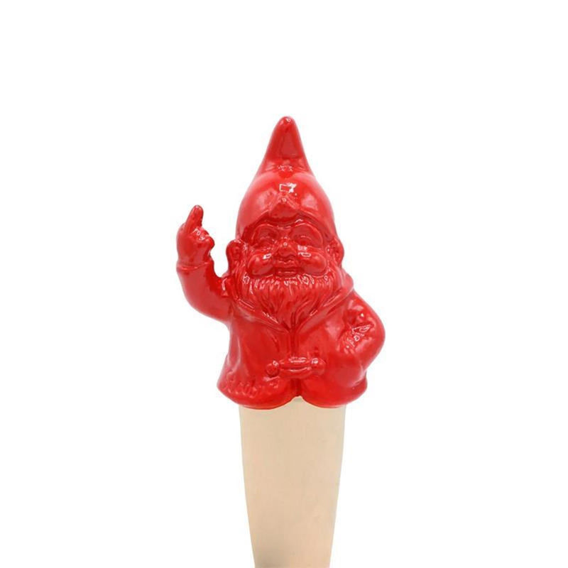 Afbeelding laden in galerijviewer, Stoobz design stoobz gnomy self-watering f*ck you kabouter rood 6x4,5x16,5cm