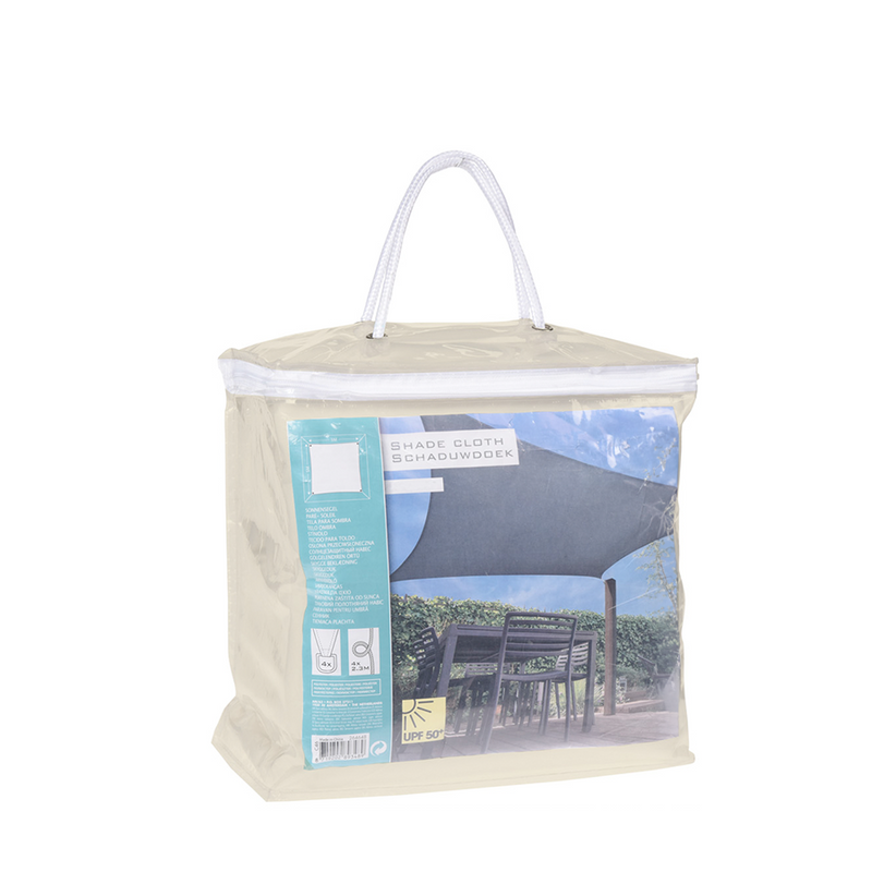 Afbeelding laden in galerijviewer, Schaduwdoek 300x300cm vierkant off white