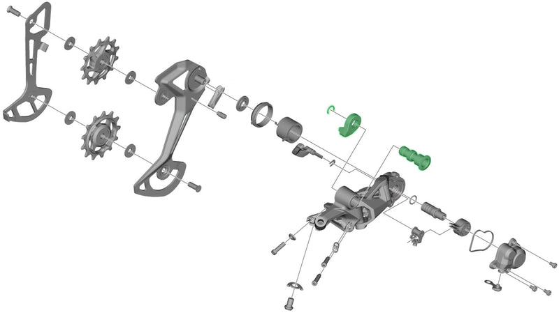 Afbeelding laden in galerijviewer, Shimano axle unit for rd-m8100 8120 rear derailleur bracket