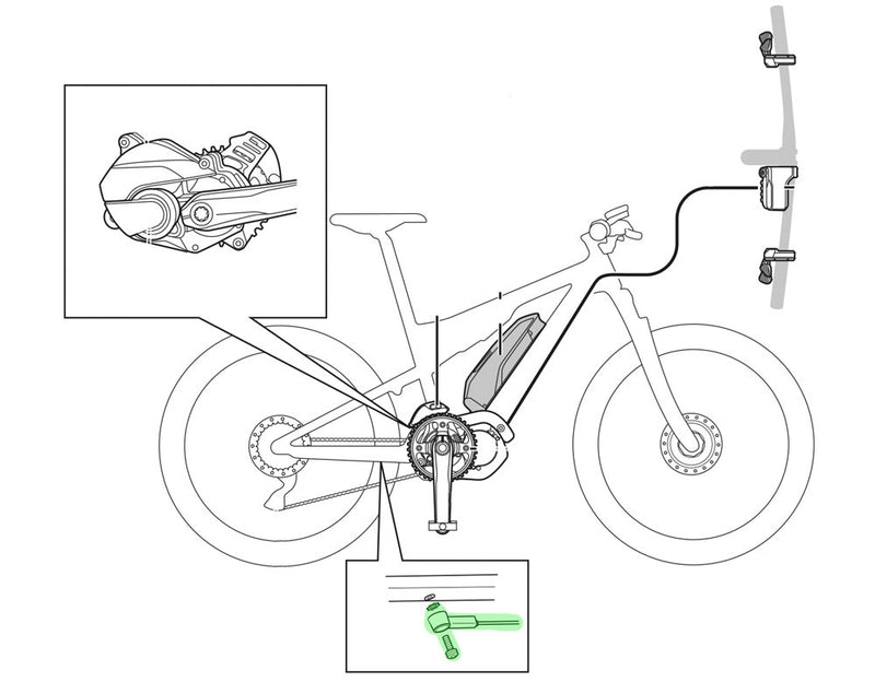 Afbeelding laden in galerijviewer, Shimano snelheidssensor steps ew-ss300 speed sensor shim.steps 760mm