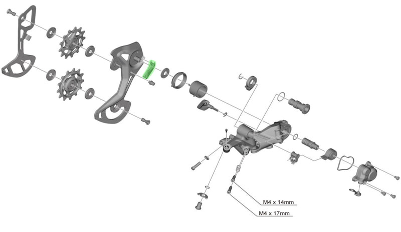 Afbeelding laden in galerijviewer, Shimano bumper for rd-m9100 rear derailleur