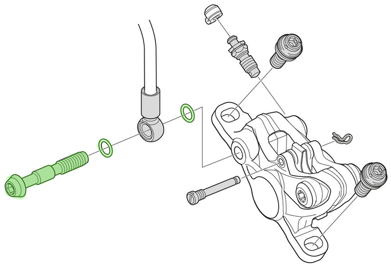 Afbeelding laden in galerijviewer, Shimano banjo bolt o-ring for sm-bh90-sbm