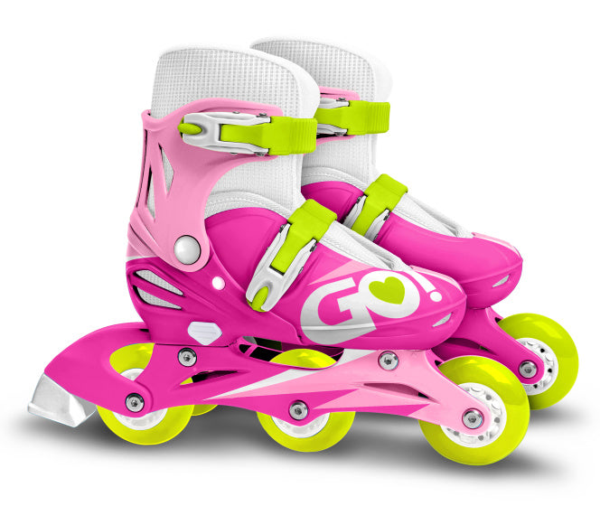 Afbeelding laden in galerijviewer, Skids control Inline Skates Verstelbaar Roze Wit maat 27-30