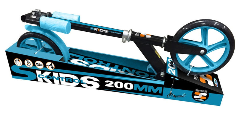 Afbeelding laden in galerijviewer, Skids control Vouwstep 200mm voetrem junior zwart blauw