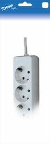 Afbeelding laden in galerijviewer, Stroomlijn tcd ra | 4-voudig | 3m | snoer | wit | 3x1qmm | max. 2500w - 66725621