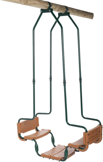 Afbeelding laden in galerijviewer, SwingKing Duoschommel 250 270 cm Staal Groen Naturel