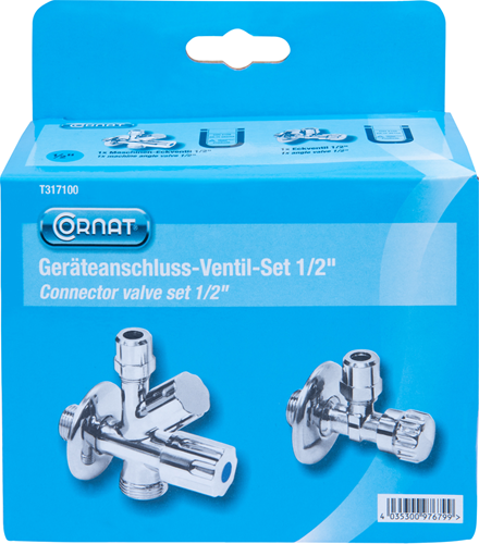 Afbeelding laden in galerijviewer, Cornat hoekstopkraan-set 1 2 - t317100