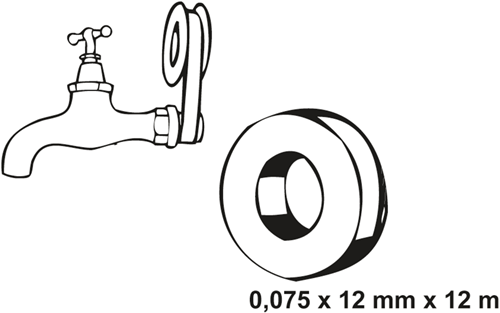 Afbeelding laden in galerijviewer, Cornat teflon band 12x0.075mm (12m) water - t380698