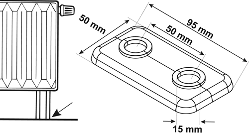 Afbeelding laden in galerijviewer, Cornat dubbele klaprozet kunststof 15mm wi - t384000