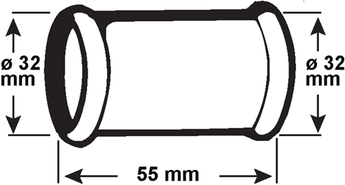 Afbeelding laden in galerijviewer, Cornat dubbele mof sifon 32mm ch - tec318206